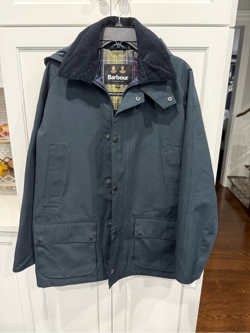 NWT Men’s Large Winter Ashby Waterproof Jacket Classic Navy $475 MSRP